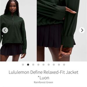 Lululemon Define Relaxed-Fit Rainforest Green Jacket LUON*